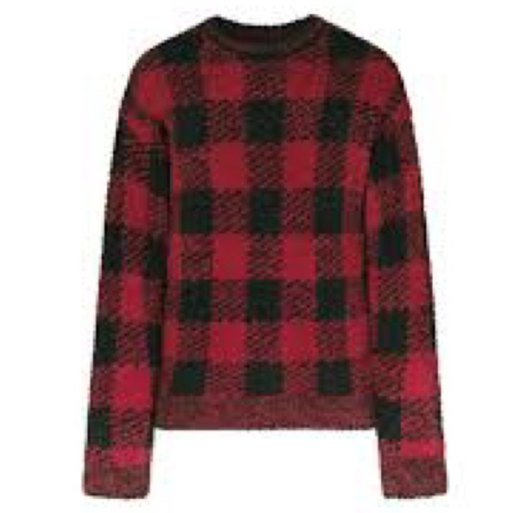 Skims Red and Black Pullover Sweater